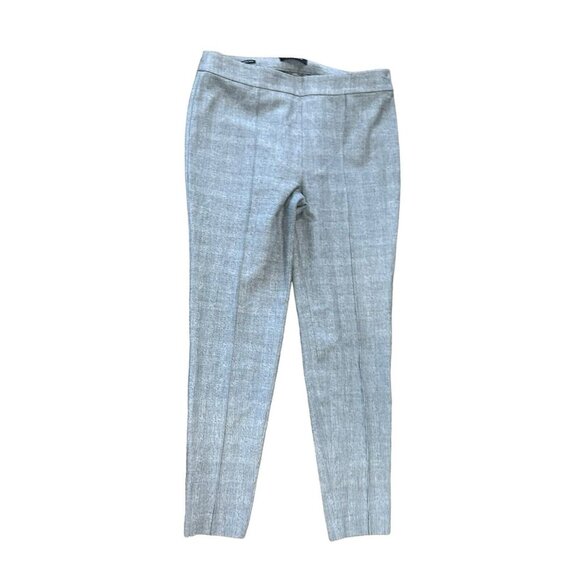 Talbots Women SZ 8 Gray Glen Plaid Stretch High Waist Skinny Ankle Dress Pants - Picture 2 of 12